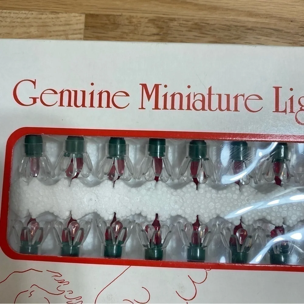 Vintage Tulip Christmas Lights Red 35 String NEW Flowers Reflector